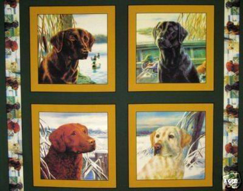 Labradors Dog Fabric Panels
